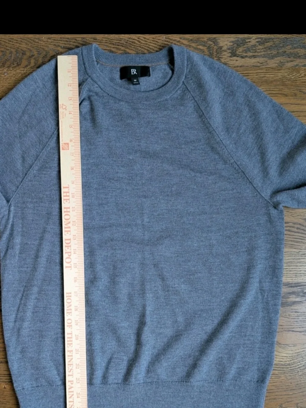 Banana Republic Extra Fine Merino Wool Crewneck Sweater Men's Size Medium Gray